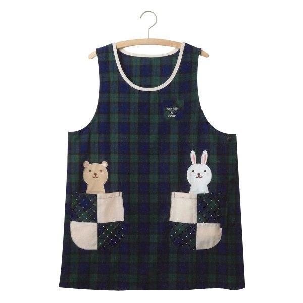 ＢＷエプロン　４Ｌ−５Ｌ グリーン 保育士エプロン 大人用エプロン他 大人用