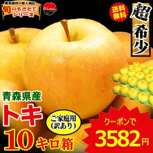 あすつく 青森 りんご 10kg箱 訳あり/家庭用 サンふじ 送料無料 小50玉〜 りんご 10キロ...