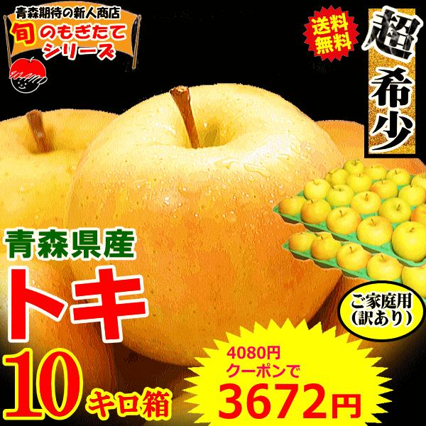 あすつく 青森 りんご 10kg箱 訳あり/家庭用 サンふじ 送料無料 小50玉〜 りんご 10キロ...