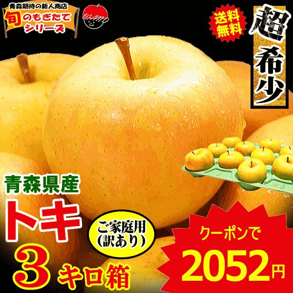 あすつく 青森 りんご 3kg箱 訳あり/家庭用 サンふじ 訳あり クール便 送料無料 3キロ箱★サ...