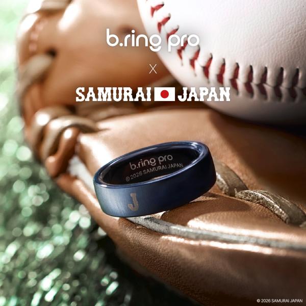侍ジャパン b.ring コラボ スマートリング SAMURAI JAPAN カラー AI 健康管理...