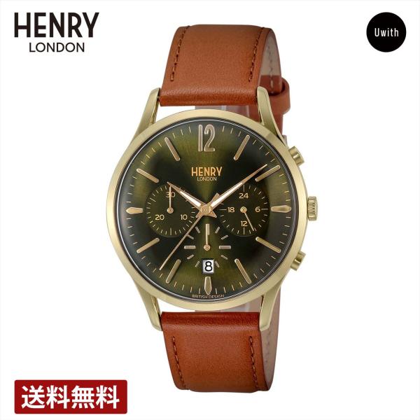 公式ストア メンズ 腕時計   ヘンリーロンドン CHISWICK クォーツ  グリーン HL41C...