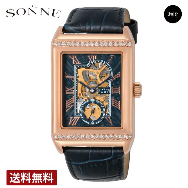 【公式ストア】メンズ 腕時計  SONNE ゾンネ H021 手巻  ネイビー H021PGZNV ...