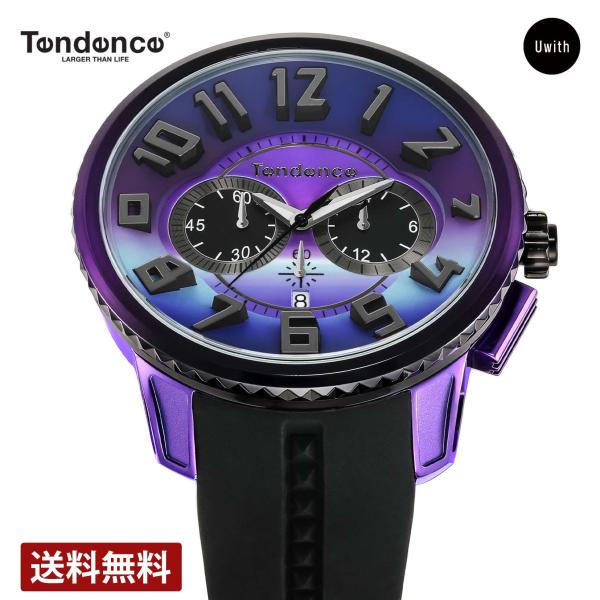 公式ストア メンズ 腕時計  TENDENCE テンデンス ディカラー クォーツ  ブラック×パープ...