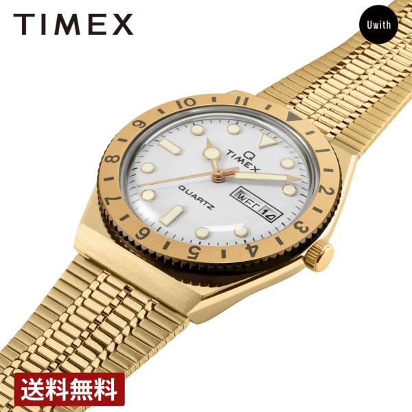 10%OFFクーポン配布中　腕時計 TIMEX タイメックス Q TIMEX クォーツ  クリーム ...