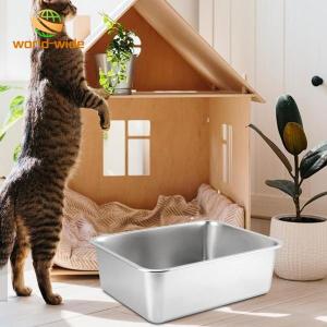猫用トイレ ステンレス鋼 大型オープントップ ...の詳細画像2