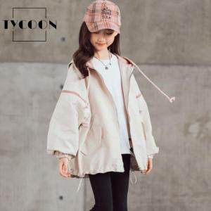 スプリングコート 女の子 ジャケット 子供 キ...の詳細画像4