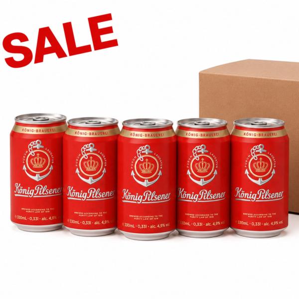 【印字不良】ケーニッヒ ピルスナー ビール 330ml 5本 缶 ドイツ ピルスナー 正規輸入品 海...