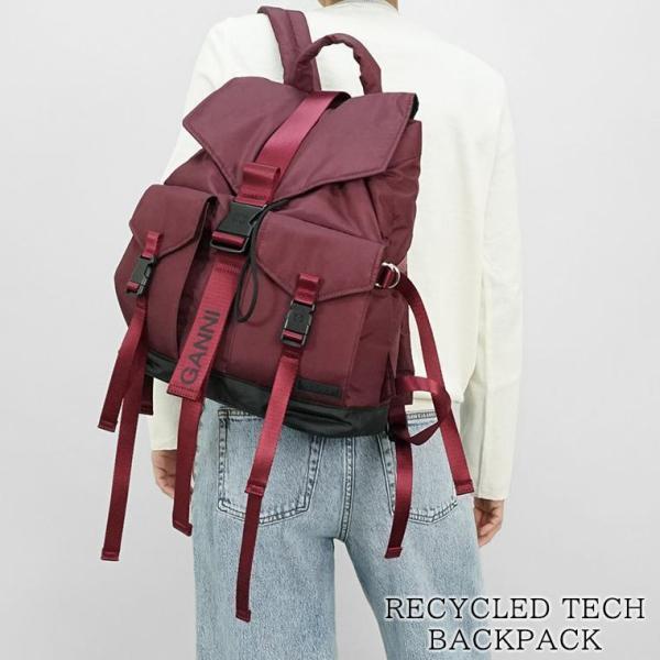 Ganni Ganni RECYCLED TECH BACKPACK バックパック A6466