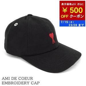アミ AMI ユニセックス キャップ AMI DE COEUR EMBROIDERY CAP BFUCP006 AW0041 BLACK ブラック 001 24ss｜worldclub