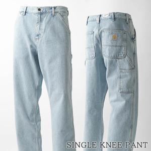 SUMMER SALE カーハート ワークインプログレス Carhartt WIP メンズ ジーンズ SINGLE KNEE PANT I032024 BLUE HEAVY STONE WASH 01A3 26ss