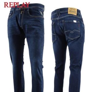 REPLAY ANBASS ストレッチ　デニムパンツ　メンズ　定価35200 スリムフィットANBASS Aged 1st ブルーパワーストレッチデニム