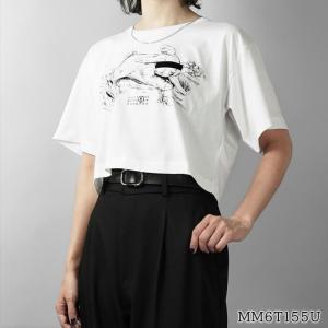 SUMMER SALE エムエムシックス メゾンマルジェラ MM6 Maison Margiela KIDS キッズ Tシャツ MM6T155U M61023 MM04I ホワイト M6100 26ss