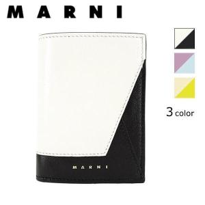 MARNI レディース 2つ折り財布 PFMO0055U1 P2644 ホワイト ブラック ZO432 LIGHT LILA POWDER BLUE Z639B TALC LIGHT LIME Z638V 23ss｜worldclub