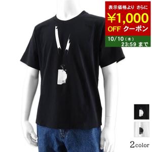 1000円OFF対象 エムエムシックス メゾンマルジェラ MM6 Maison Margiela メンズ Tシャツ SH0GC0011 S24312 ブラック 900 ホワイト 100 24ss｜WORLD CLUB 1989