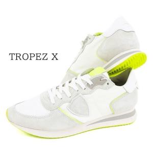 フィリップモデル PHILIPPE MODEL メンズ スニーカー TRPX LOW MAN MONDIAL NEON TZLU WN64 ホワイト ネオンイエロー BLANC JAUNE 24ss｜worldclub