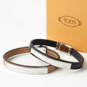 トッズ TOD'S メンズ ブレスレット XEMB4200100UPP ブラック B999 ブラウン S410 26ss