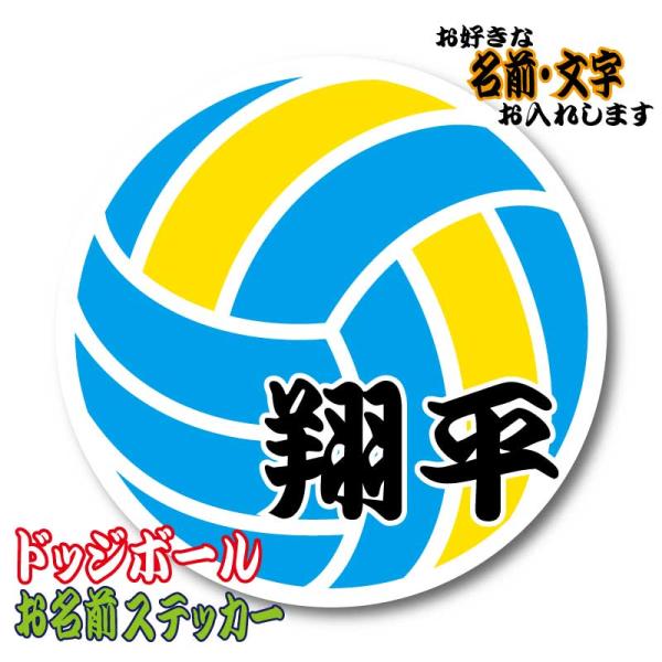 お名前・名入れ　ドッジボール　ステッカー／マグネット　名前シール オーダー 作成