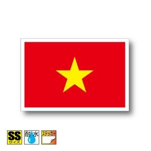 ベトナム国旗ステッカー SSサイズ 3.3×5cm　屋外耐候耐水シール　スーツケースや車などに｜worldcraft