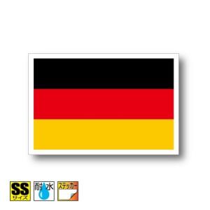 ドイツ国旗ステッカー SSサイズ 3.3×5cm　屋外耐候耐水シール　スーツケースや車などに｜worldcraft