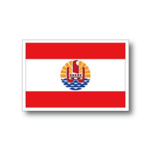 フランス領ポリネシア(タヒチ)国旗マグネット Lサイズ 10×15cm　磁石・マグネットステッカー 耐候 耐UV 耐水｜worldcraft