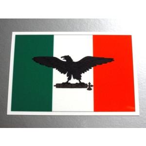 イタリア社会共和国国旗マグネット Sサイズ 5×7.5cm　磁石・マグネットステッカー 耐候 耐UV...