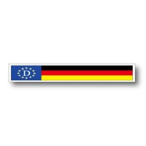 ドイツ国旗＋国識別記号マグネット バナータイプ　屋外耐候仕様 Sサイズ　車に 磁石 耐水 耐UV
