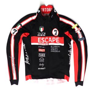 セブンイタリア Escape Jacket ブラック/レッド｜worldcycle-wh