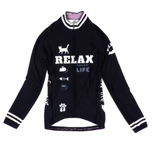 セブンイタリア Relax Cat Lady LS Jersey ブラック レディース｜worldcycle-wh