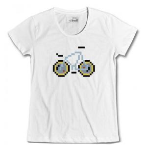 チネリ Pixel Bike ’Laser’ Lady T-Shirt ホワイト