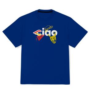 チネリ T-SHIRT CIAO ICONS ブルーネイビー｜worldcycle-wh