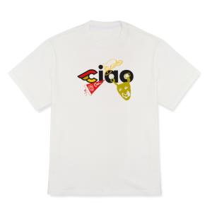 チネリ T-SHIRT CIAO ICONS ホワイト｜worldcycle-wh