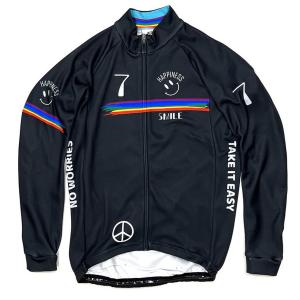 セブンイタリア Rainbow Smile LS Jersey グラファイト｜worldcycle