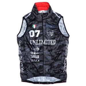 セブンイタリア Zodiac Army Gilet ブラックカモ｜worldcycle