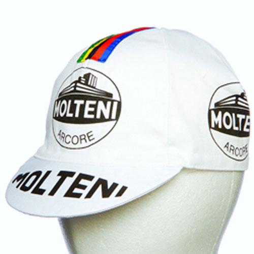 アピス MOLTENI ホワイト サイクルキャップ