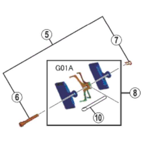 [5]パッド軸 ＆ スナップリテーナー