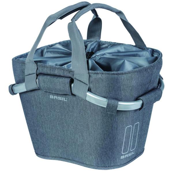 バジル クラシックキャリーオール  Klickfix対応 フロントバスケット グレー