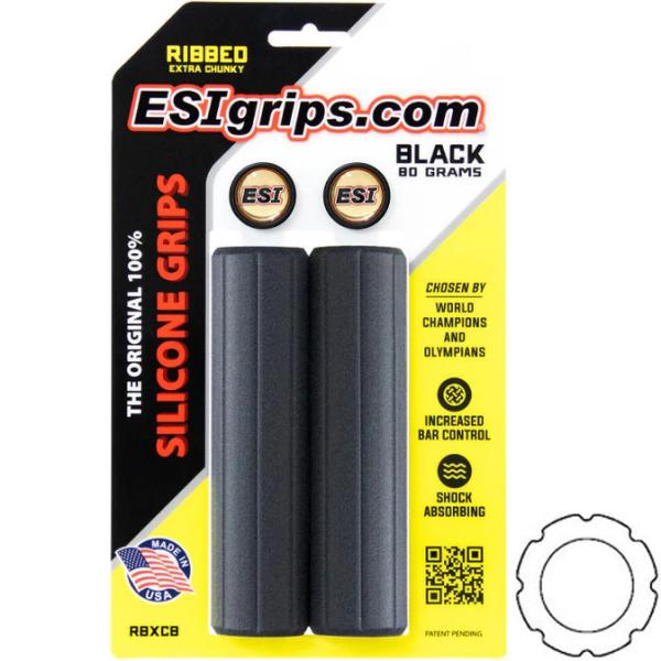ESIグリップ Ribbed Extra Chunky Black グリップ