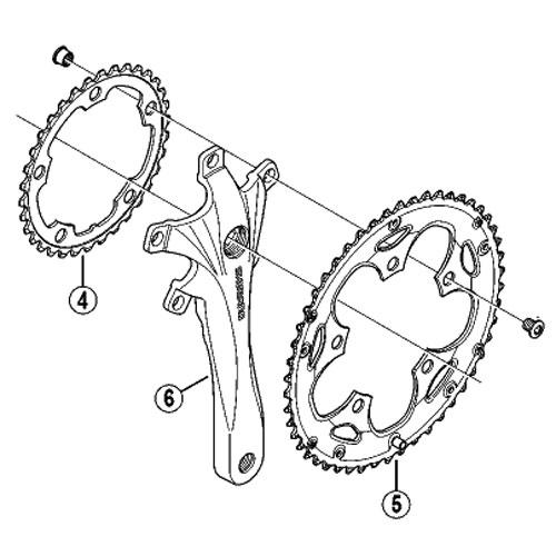 [4]チェーンリング 34T（シルバー）