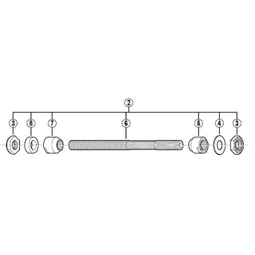 [4]右調整間座（0.5mm）