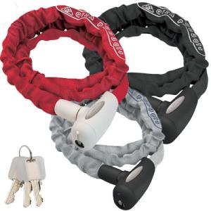 ギザ カラーファブリック チェーンロック 1200mm 【自転車】【カギ】【ギザ】