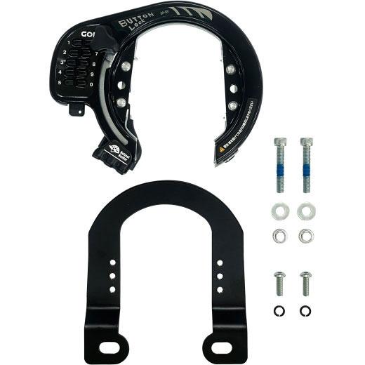 ゴリン ヘルメットロック大型ボタン式リング錠 ブラック (クロスバイク/MTB・CTB向け)