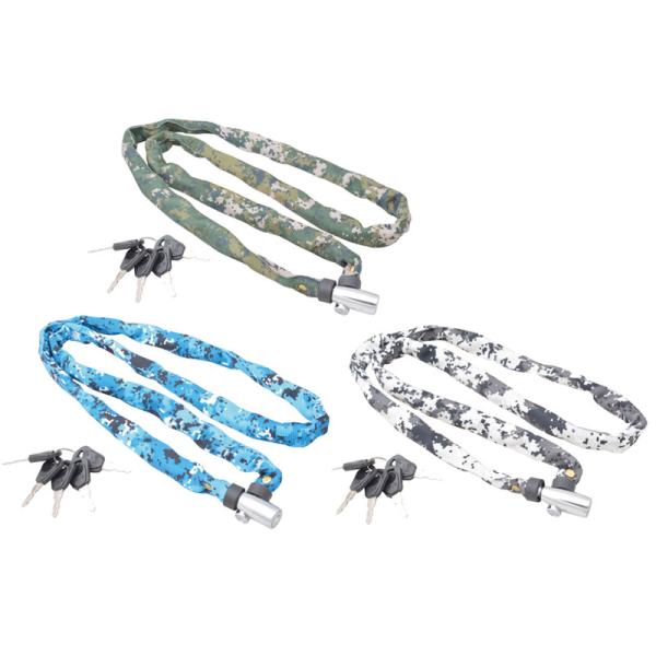 アイリブ デジタル迷彩柄チェーンロック（キー5本）