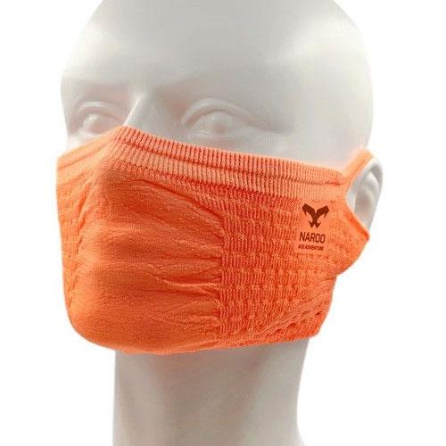 ナルー A1S ネオンオレンジ スポーツ用フェイスマスク 日焼け予防 UVカット
