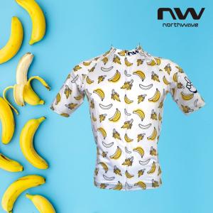 ノースウェーブ PEACE BANANA JERSEY ホワイト/イエロー