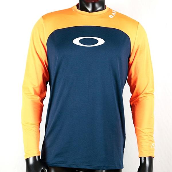 【SALE】オークリー FREE RIDE RC LS JERSEY オレンジ/ブルー