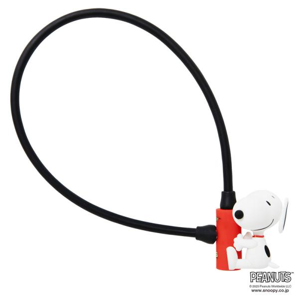 PEANUTS(ピーナッツ) キャラクターワイヤーロック スヌーピー 8×600mm カギ式