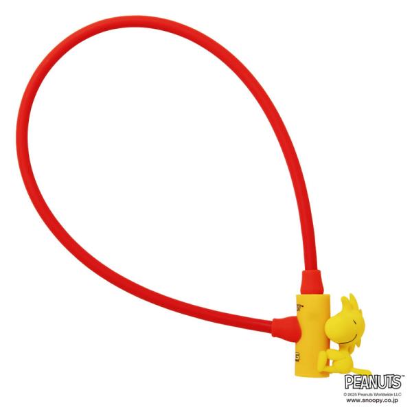 PEANUTS(ピーナッツ) キャラクターワイヤーロック ウッドストック 8×600mm カギ式