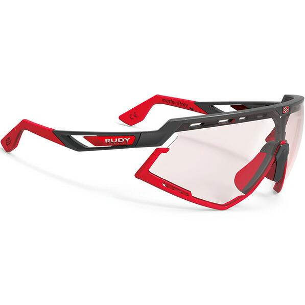 ルディプロジェクト ディフェンダー ブラックマットフレーム バンパーレッドフルオ インパクトX2 調...