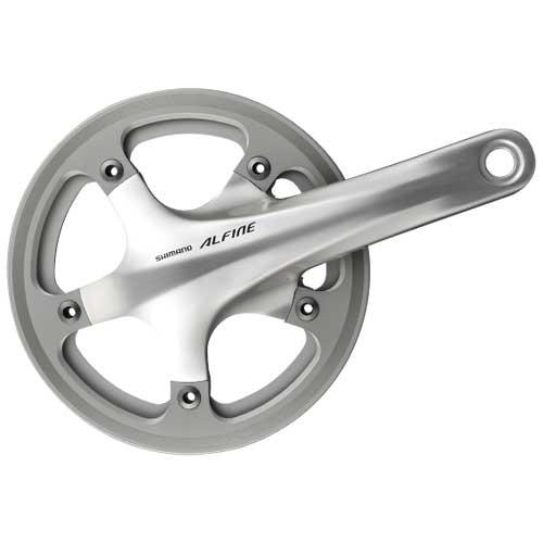 シマノ ALFINE FC-S501 クランクセット チェーンガード有 シングル シルバー【自転車】...